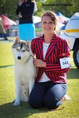 The breeder with a prize-winning Siberian Husky